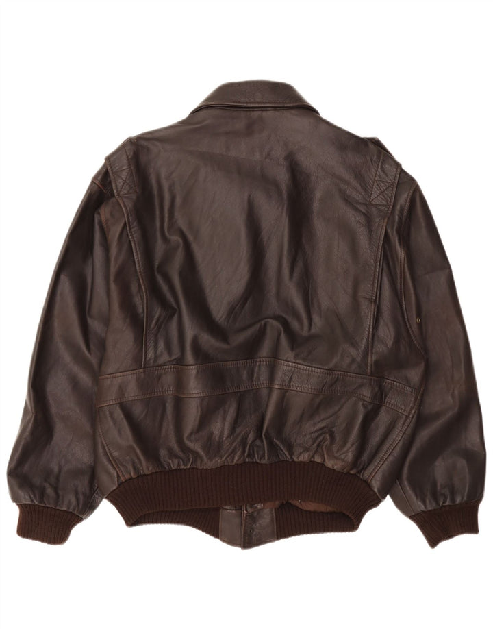 Винтажная мужская кожаная куртка UK 42 XL Коричневая