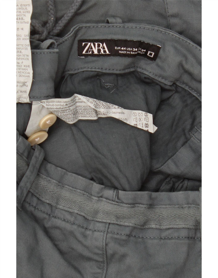 Мужские шорты чинос Zara EU 44, большие, W34, серые, хлопок