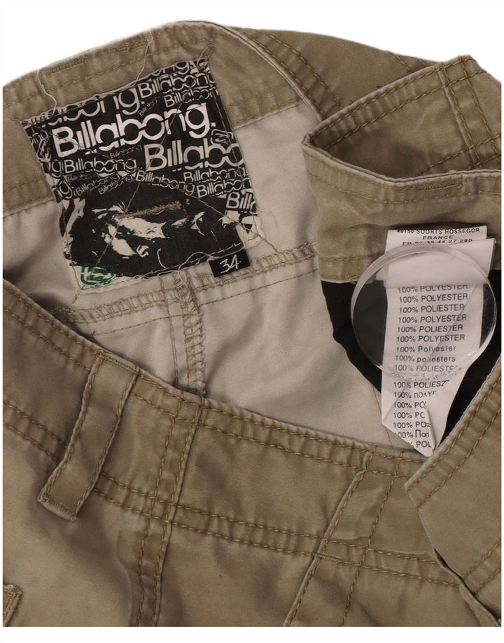 Мужские шорты карго Billabong W34, большой цвет, полиэстер цвета хаки
