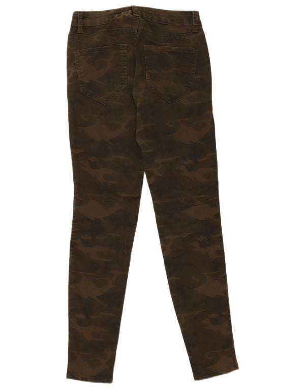 Женские повседневные брюки скинни Zara EU 34 2XS W24 L27, камуфляж цвета хаки