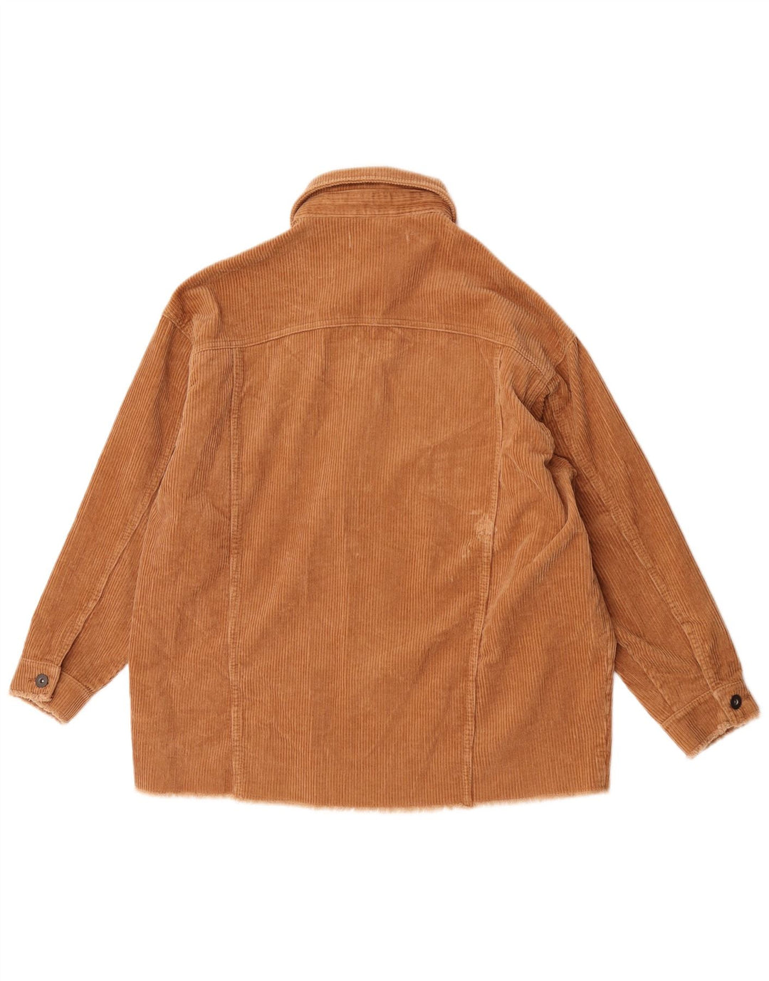 Женская вельветовая куртка оверсайз Zara UK 10, маленький размер, коричневый хлопок
