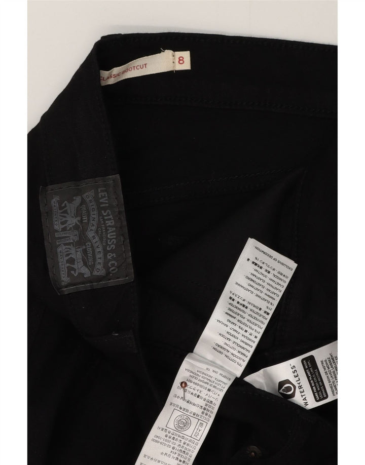 Женские классические джинсы LEVI'S Bootcut US 8 Medium W30 L29, черные хлопковые