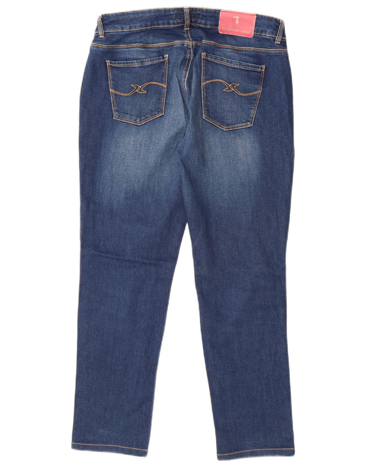 Женские узкие джинсы Trussardi W33 L27 синие, хлопок
