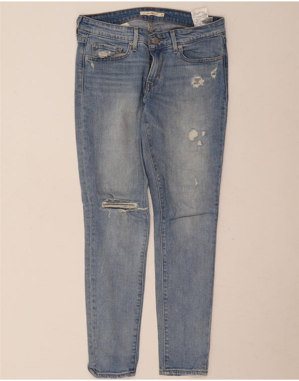 Женские узкие джинсы Levi's 711 W27 L28 синие, хлопок