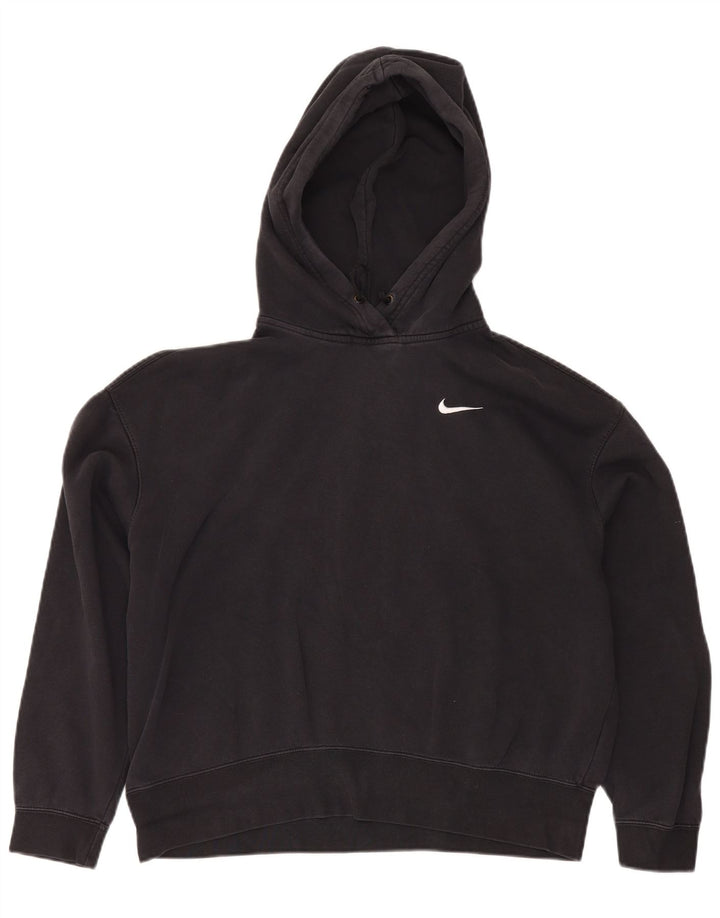 Женский джемпер с капюшоном большого размера Nike UK 14, средний черный, хлопок