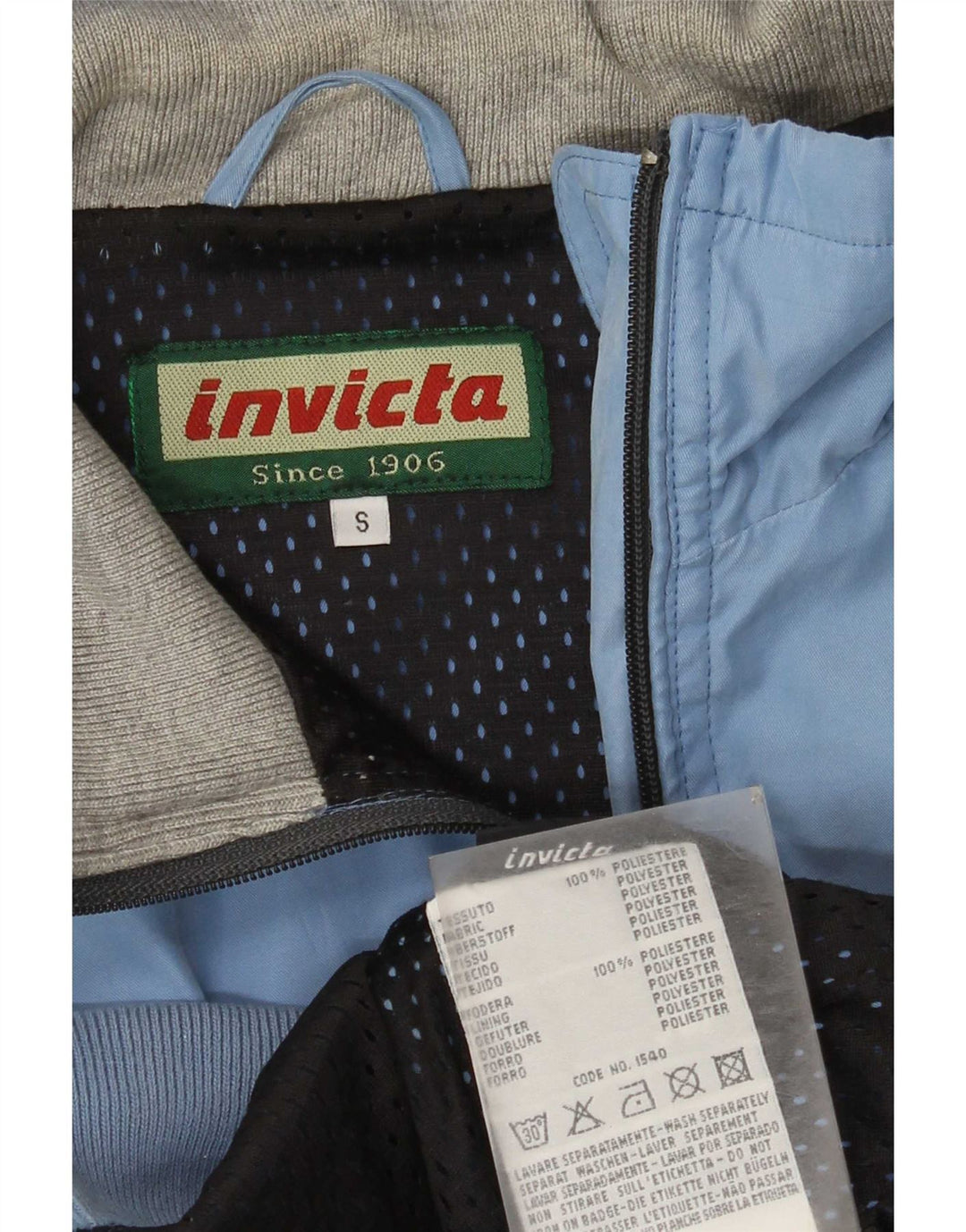 Мужская куртка-бомбер Invicta UK 36, маленькая, синяя, полиэстер