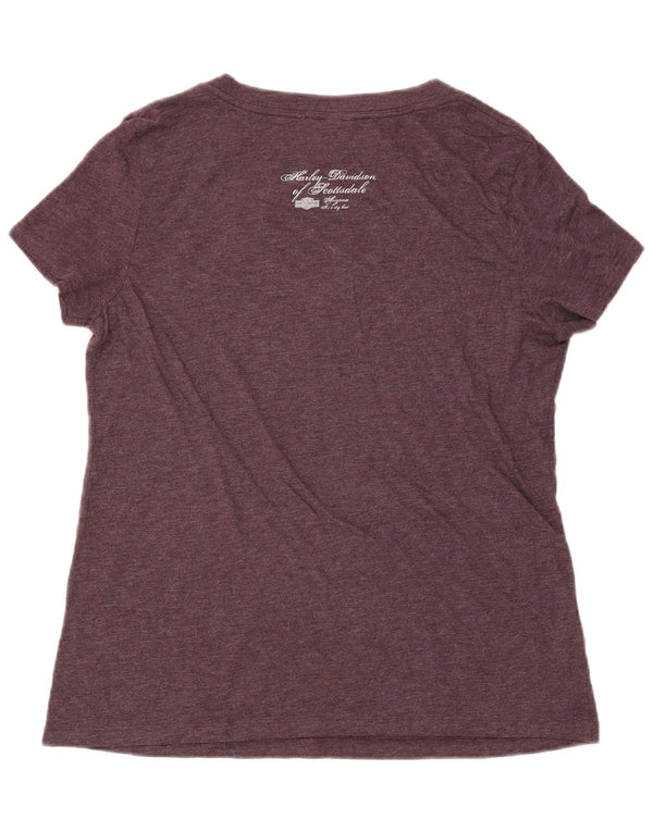 Женская футболка с рисунком Harley Davidson Top UK 20 2XL Фиолетовый полиэстер