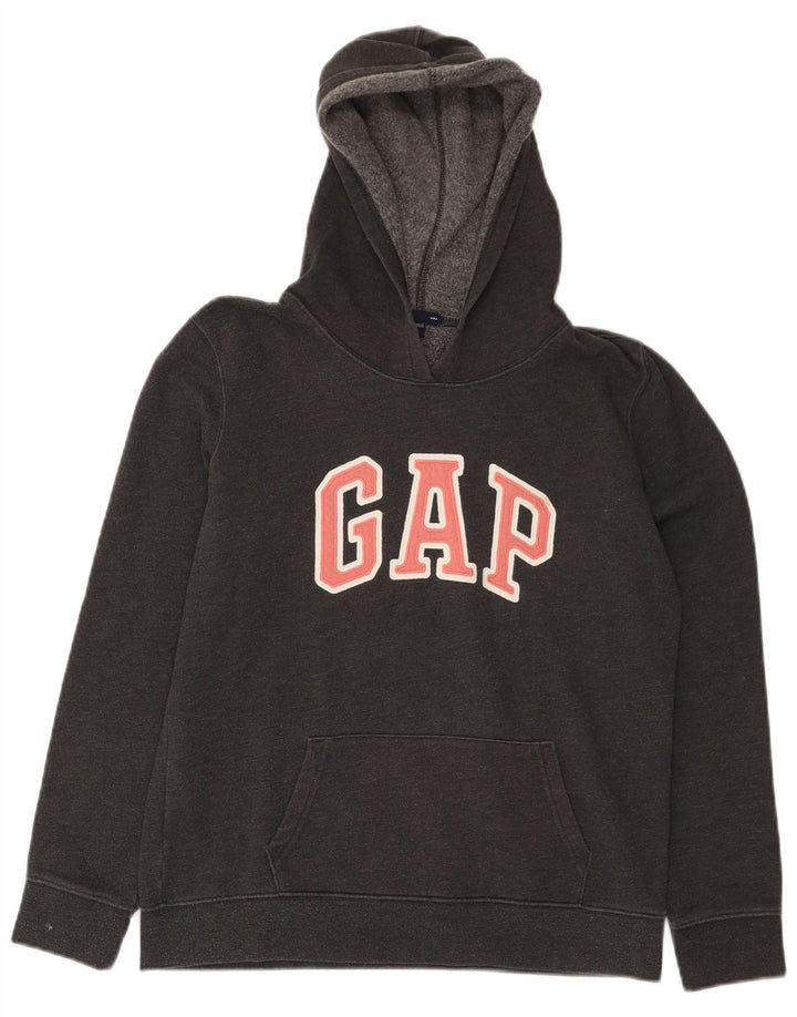 Женский джемпер с капюшоном Gap UK 14, хлопковый средний серый цвет