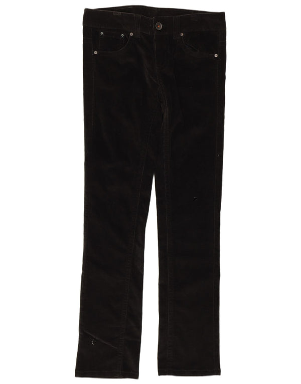 BENETTON Женские узкие вельветовые брюки IT 42 Medium W32 L32 Черный хлопок