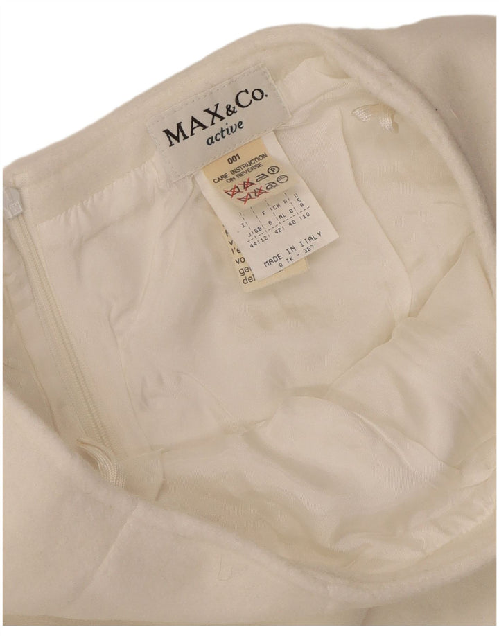 Женская мини-юбка Max & Co. UK 12 Medium W26, белый полиэстер