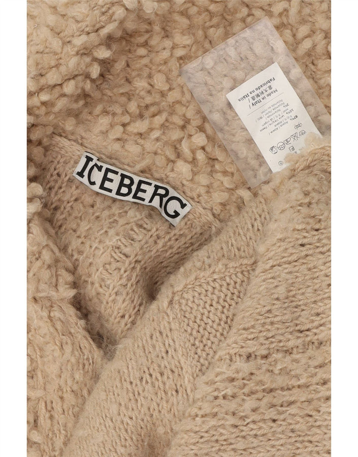 ICEBERG Womens Longline Cardigan Sweater IT 44 Medium Beige Alpaca Wool Vintage Iceberg and Second-Hand Iceberg from Messina Hembry 