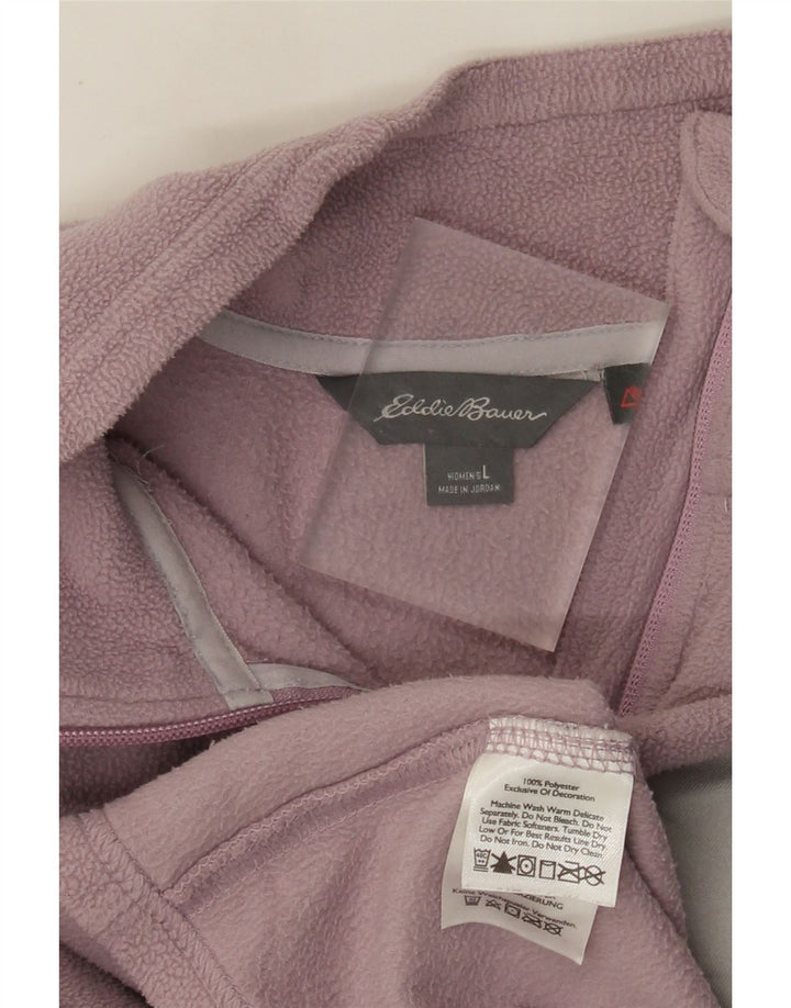 Женская флисовая куртка Eddie Bauer UK 16, большой фиолетовый полиэстер