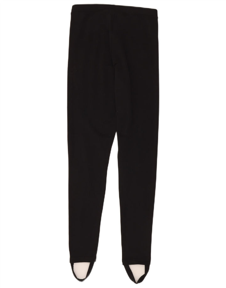 Женские леггинсы со штрипками ADIDAS UK 10, черные, полиэстер