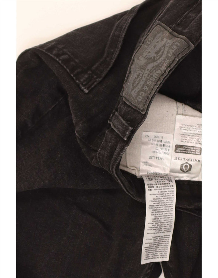 Мужские узкие джинсы Levi's W34 L30, черный хлопок