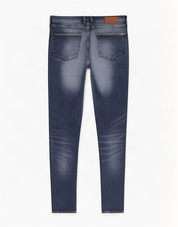 Женские потертые джинсы скинни Zara EU 42, большие W32 L33, синие, хлопок