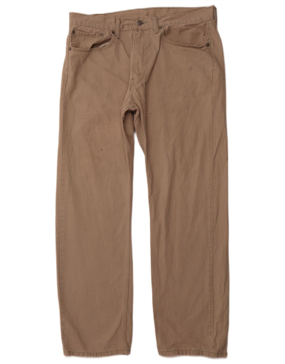 Мужские прямые джинсы LEVI'S 501 W36 L30 Бежевые, хлопок