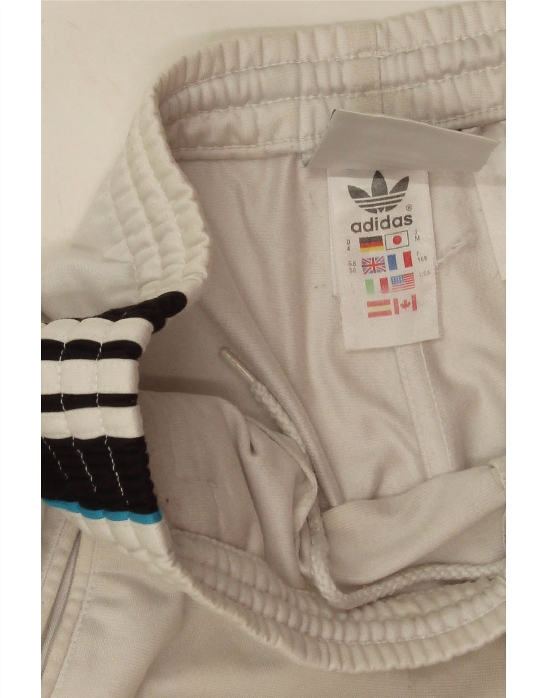 Мужские спортивные брюки Adidas с графическим рисунком, средний белый полиэстер с цветными блоками