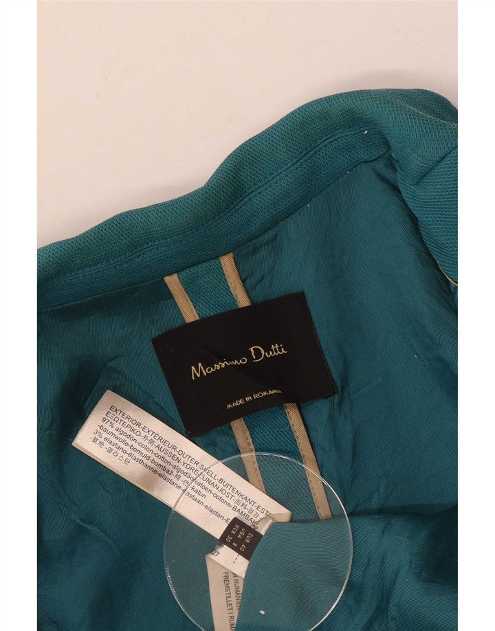 Massimo Dutti Женский пиджак на 1 пуговице EU 40 Средний синий хлопок