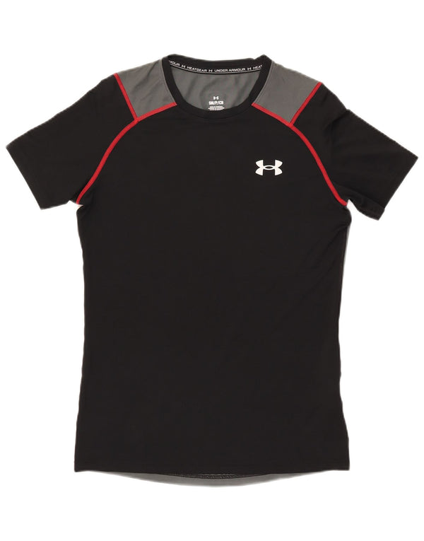 Мужская футболка Under Armour, верх, маленький черный, полиэстер с цветными блоками