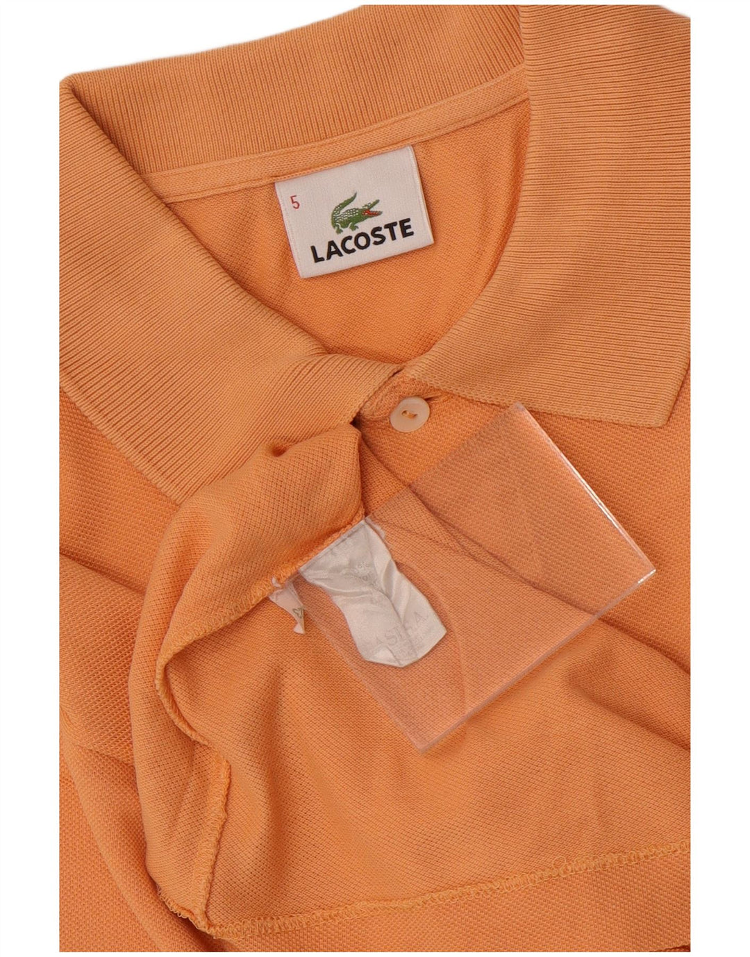Мужская рубашка-поло Lacoste, размер 5, большая оранжевая, хлопок