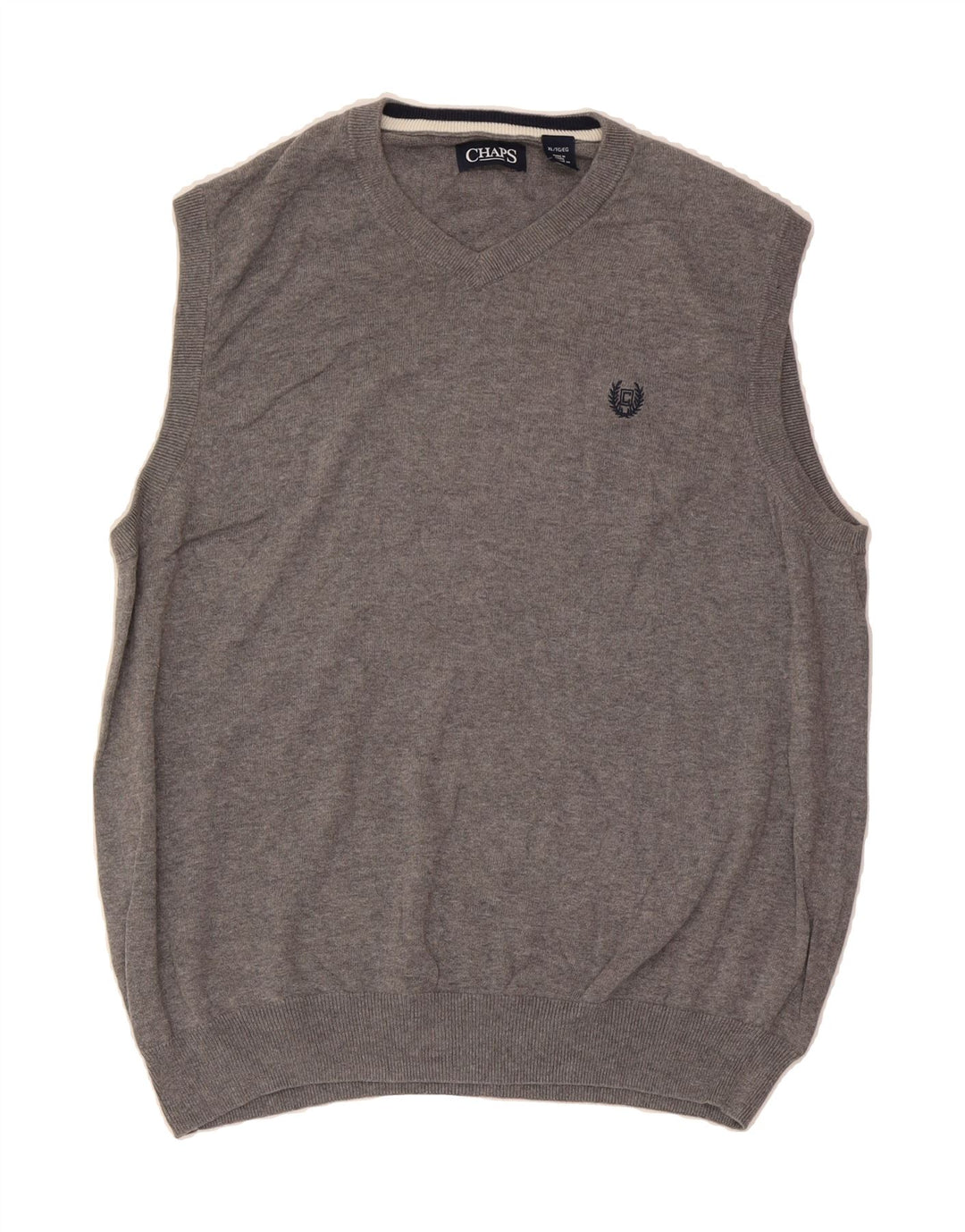CHAPS Mens Vest Tank Top XL Grey Cotton Vintage Chaps and Second-Hand Chaps from Messina Hembry 