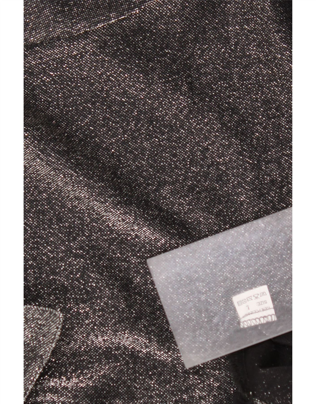 Женская блузка-рубашка оверсайз VINTAGE UK 16, большой черный полиэстер с крапинками