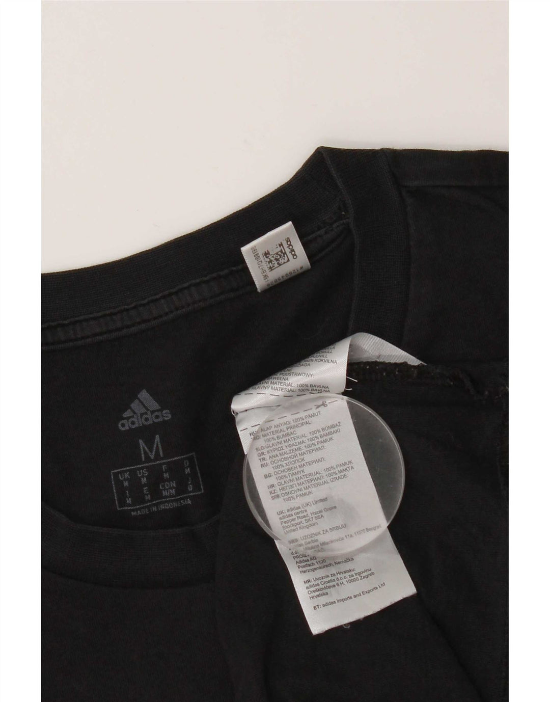 Мужская футболка с рисунком Adidas Top Medium Black Cotton