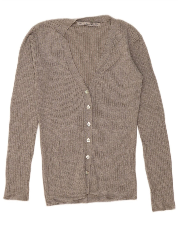 Женский кардиган Zara UK 14, большой серый цвет