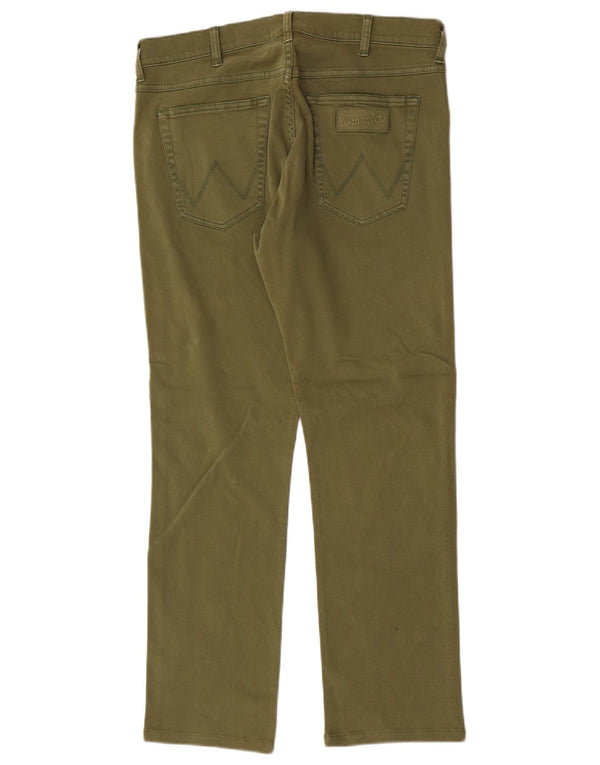 Мужские прямые повседневные брюки Wrangler Greensboro W32 L29, зеленый хлопок