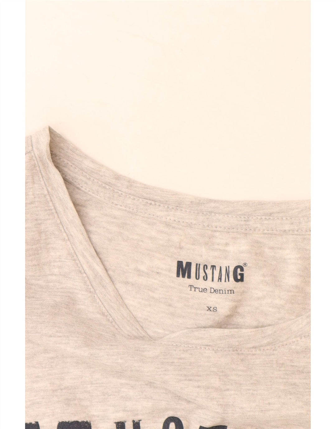 Женская футболка с рисунком MUSTANG Top UK 6 XS Серая в крапинку