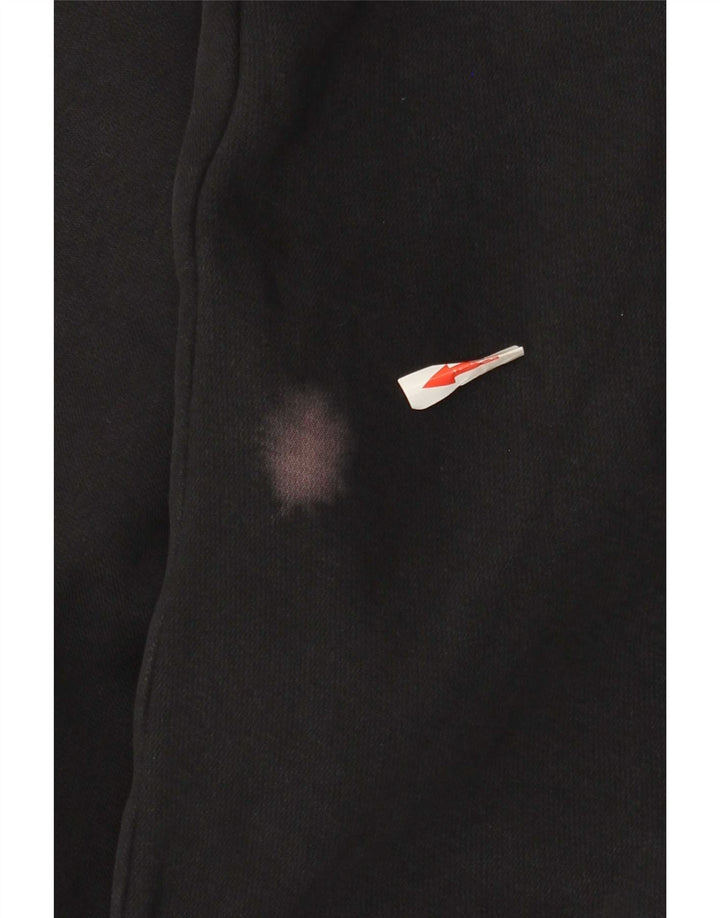 Женский укороченный свитшот оверсайз Nike UK 14, средний черный хлопковый джемпер