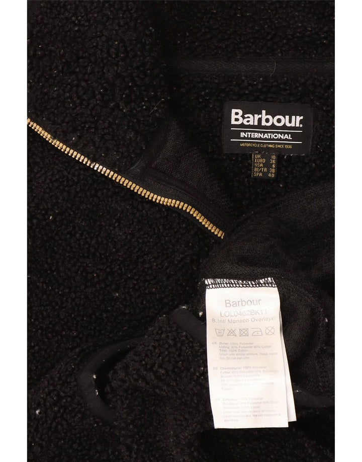 Женская флисовая куртка большого размера Barbour UK 10, маленький черный полиэстер