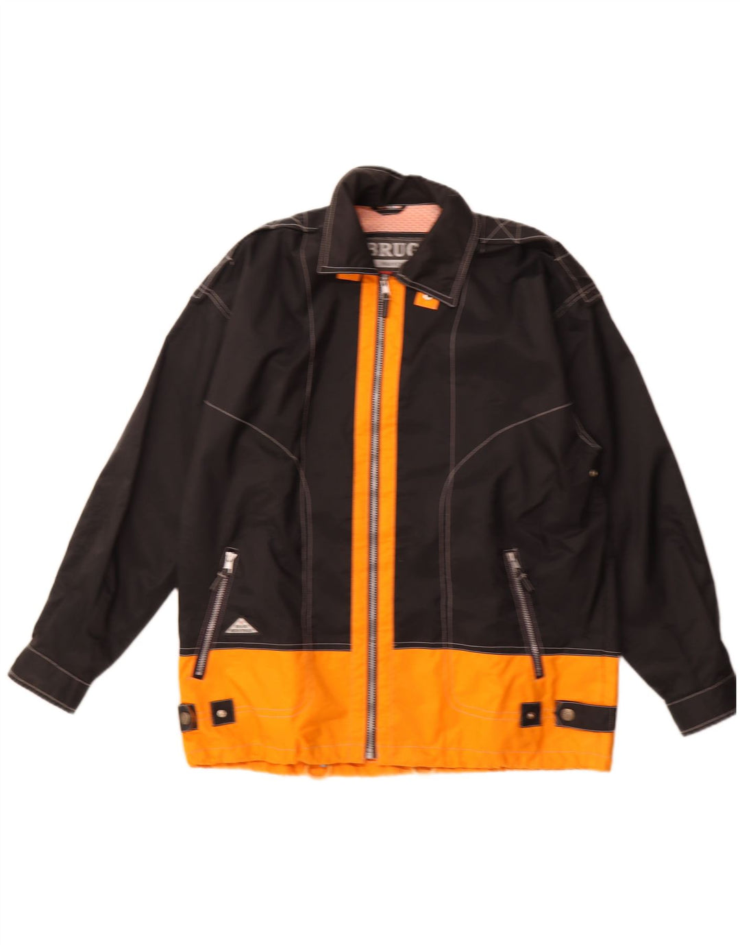 Мужская дождевик Brugi IT 54 2XL Черный с цветными блоками