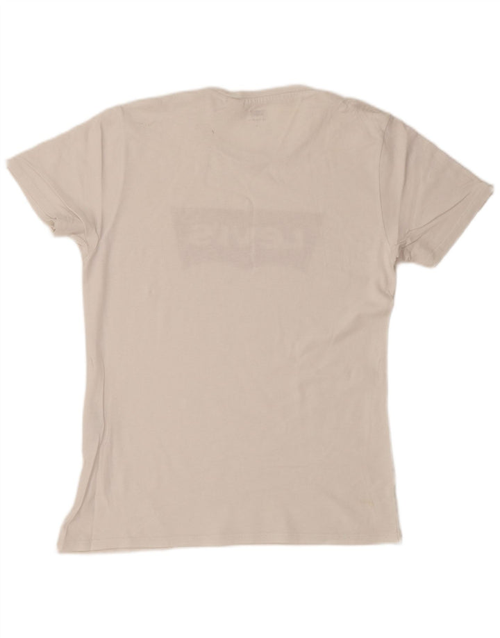 Мужская футболка с рисунком Levi's, маленький белый цвет