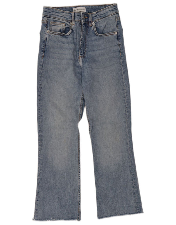 Женские укороченные джинсы с высокой талией Zara EU 36 XS W26 L24, синие