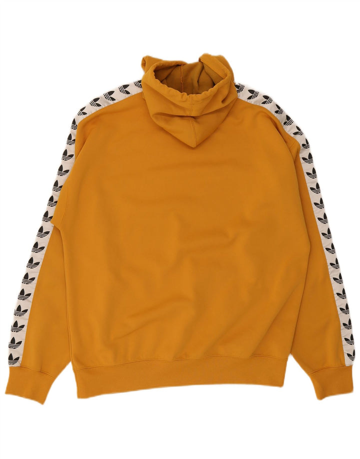 Мужской джемпер с капюшоном Adidas с рисунком, средний желтый, полиэстер с цветными блоками