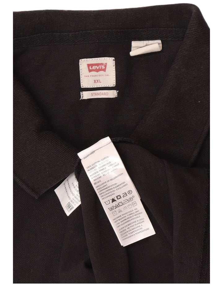 Мужская рубашка поло Levi's Standard 2XL, черный хлопок