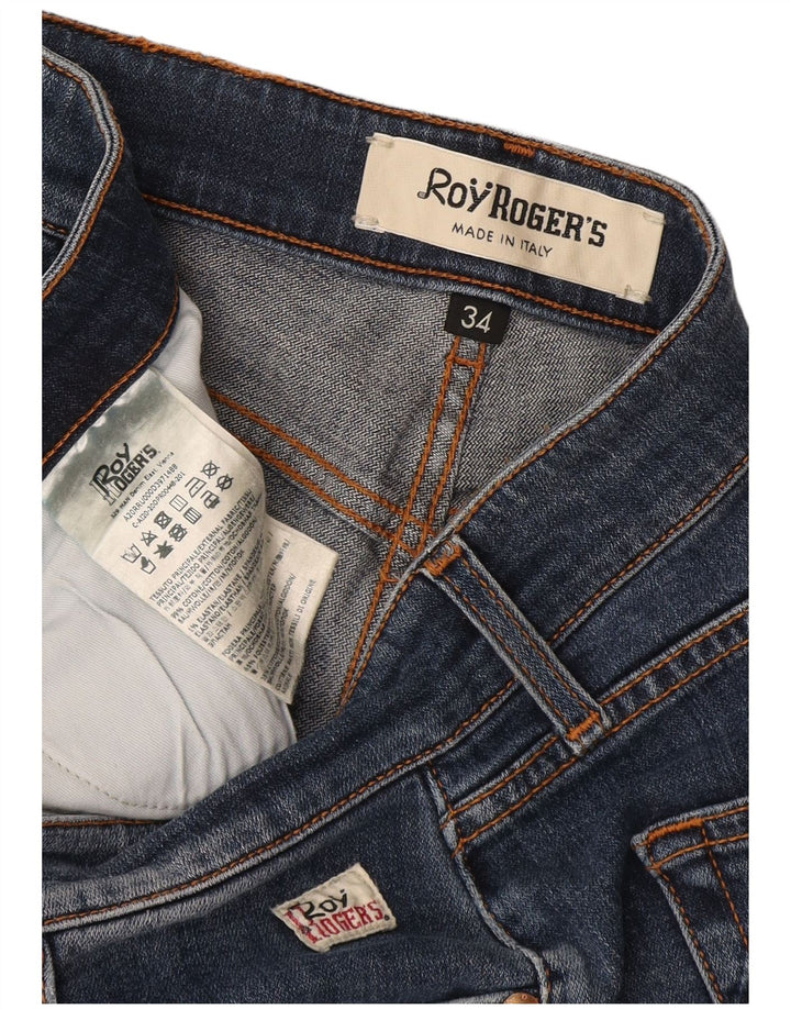 Мужские потертые узкие джинсы Roy Rogers W34 L29, синий хлопок