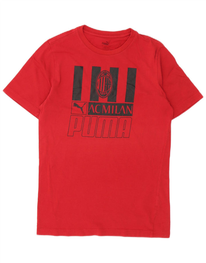 Мужская футболка с рисунком Puma AC Milan, маленькая красная