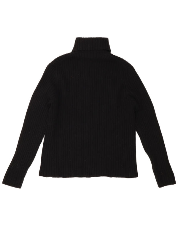 Женский джемпер POLO RALPH LAUREN, большой черный шерстяной свитер с высоким воротником, Великобритания 16