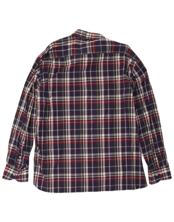Мужская рубашка Tommy Hilfiger New York Fit 2XL, темно-синяя клетка, хлопок