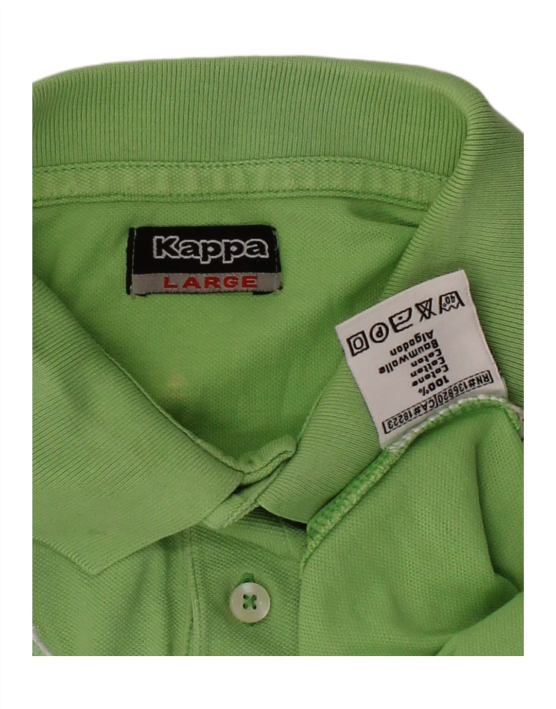 KAPPA Mens Polo Shirt Large Green Cotton Vintage Kappa and Second-Hand Kappa from Messina Hembry 