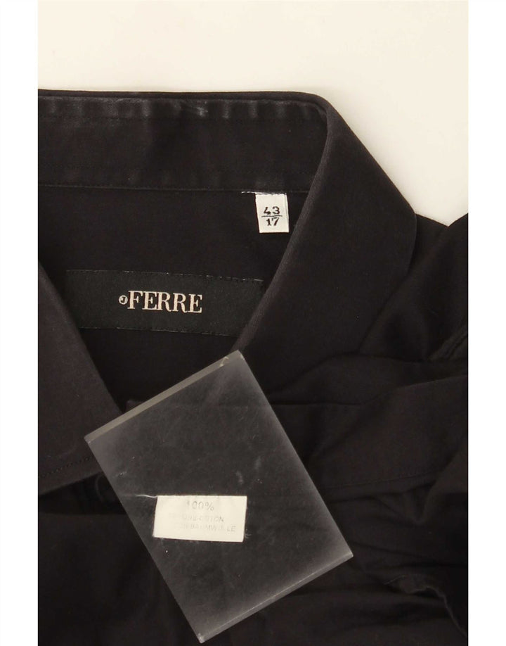 Мужская рубашка Ferre, размер 43 17 XL, черный хлопок