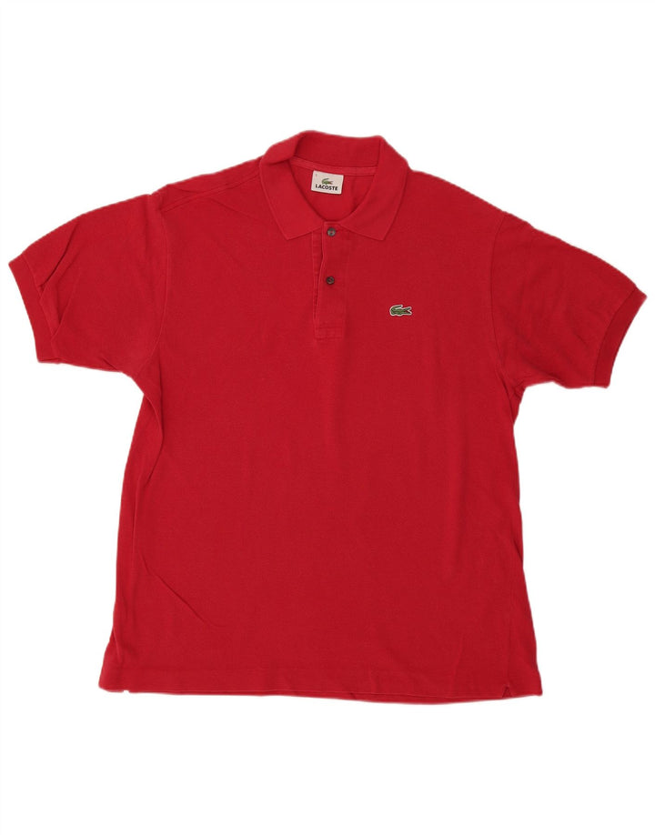 Мужская рубашка-поло Lacoste, размер 5, большая красная хлопковая ткань