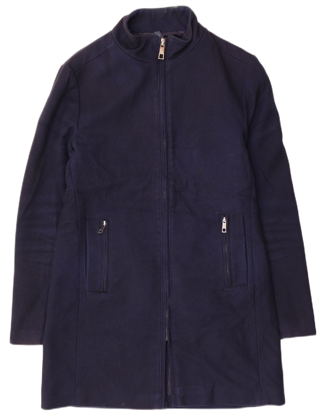 Мужское пальто ZARA UK 40, большое темно-синее полиэстер