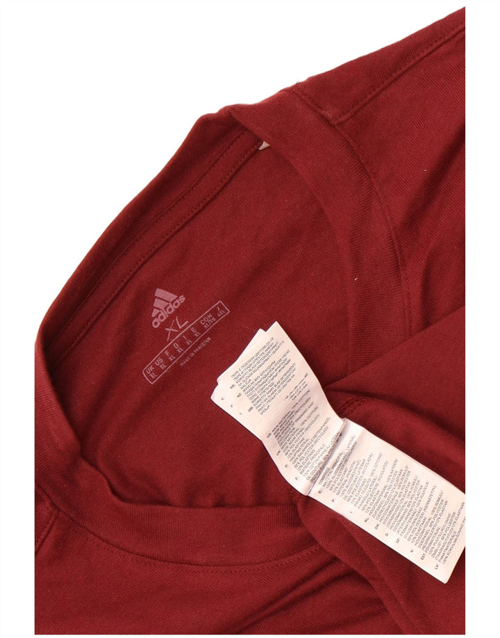 Мужская футболка Adidas Top XL Темно-бордовый хлопок