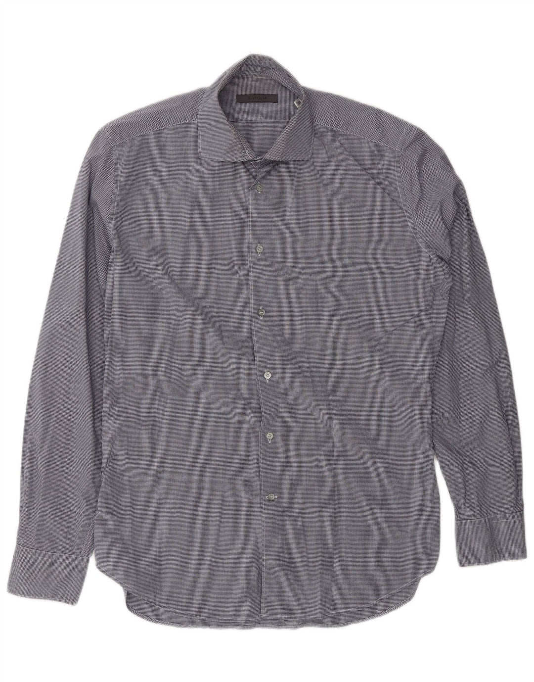 Мужская рубашка SIVIGLIA, размер 40 15 3/4, средний темно-синий в клетку