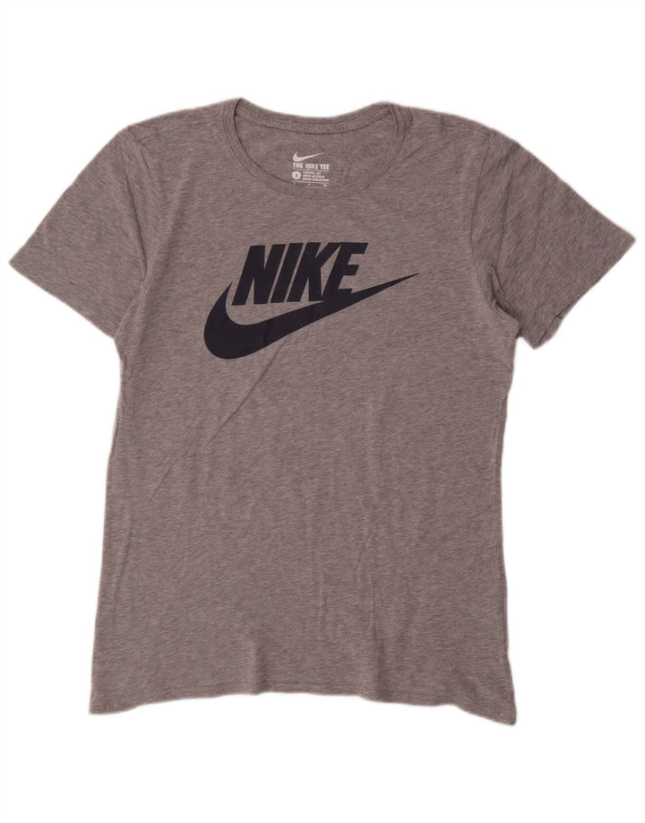 Мужская футболка с рисунком Nike, маленький серый хлопок