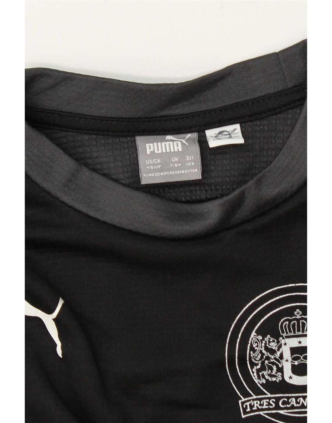 Топ с рисунком Puma для мальчиков с длинными рукавами, 7–8 лет, черный с цветными блоками
