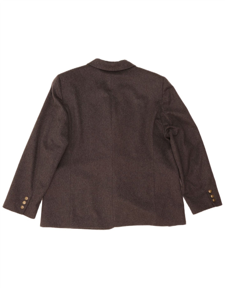 Винтажный женский пиджак на 2 пуговицах IT 51 2XL Серый Шерстяной